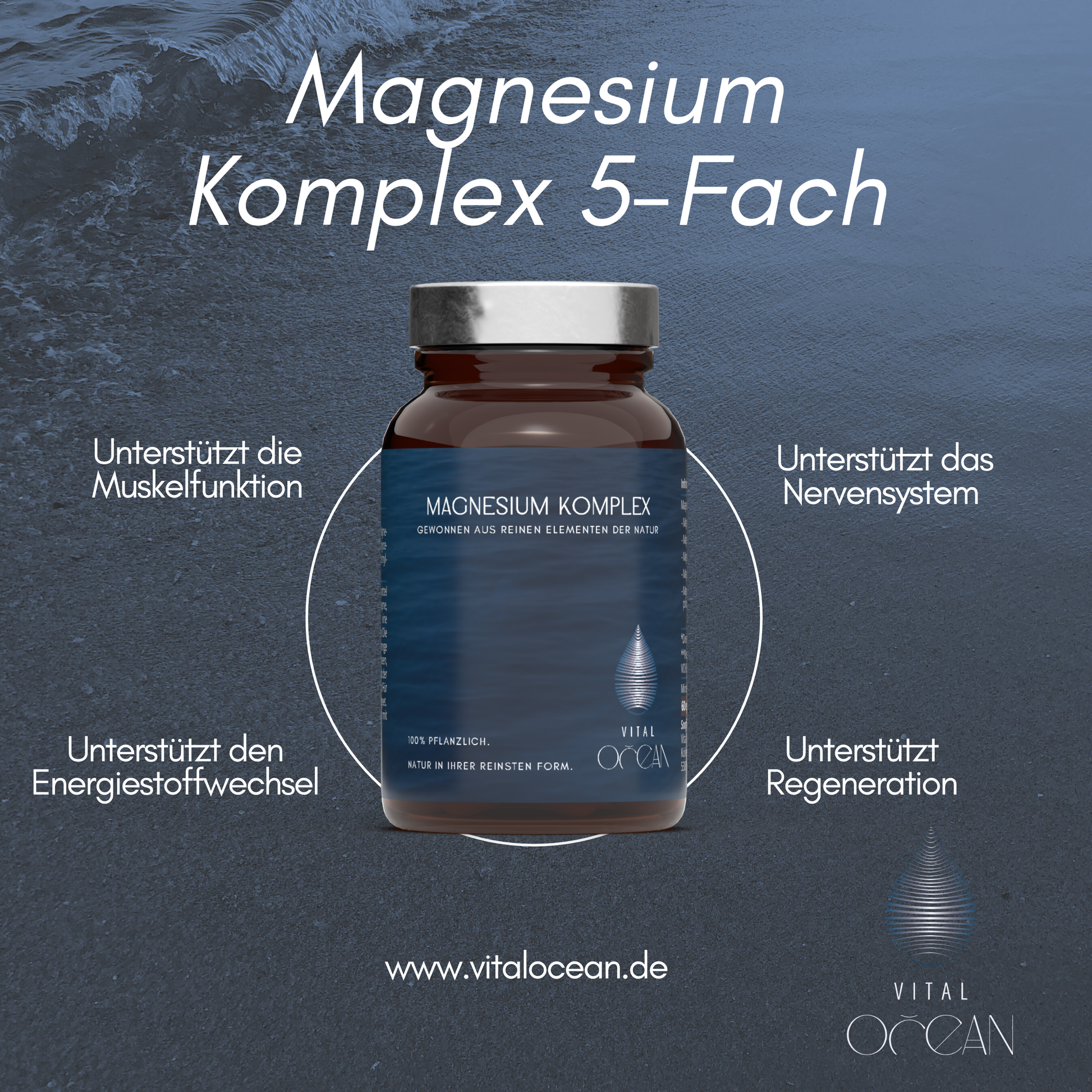 Magnesium 5-Fach Komplex vegane Kapseln