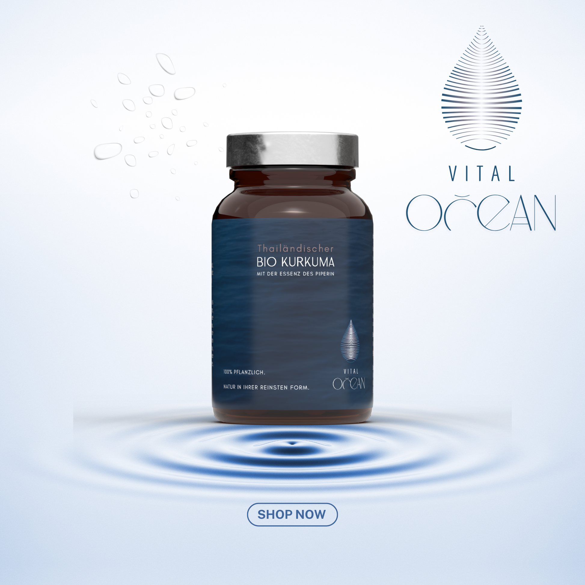 Bio Kurkuma vegane Kapseln von Vital Ocean